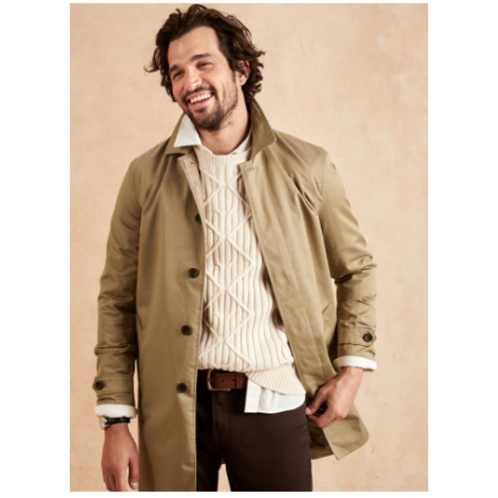 Banana Republic Men's‎ Mac Trench Car Coat - Beige - Large